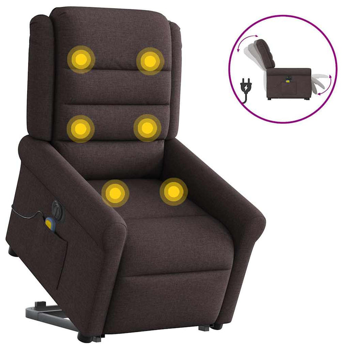 Elektrisk Reclinerfåtölj Med Uppresningshjälp Tyg