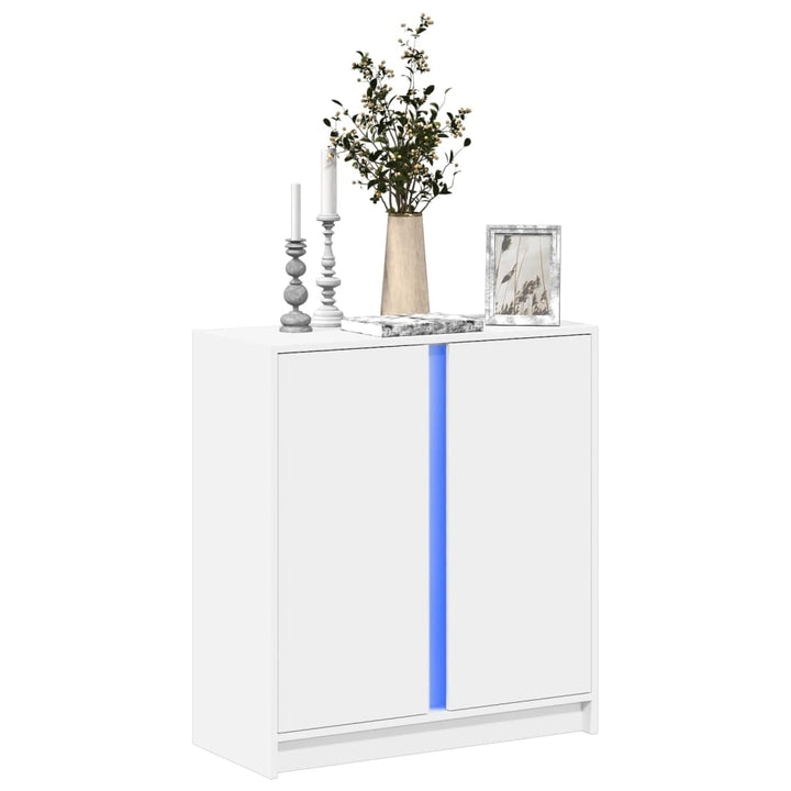 Skänk Med Led 77X34X85 Cm Konstruerat Trä