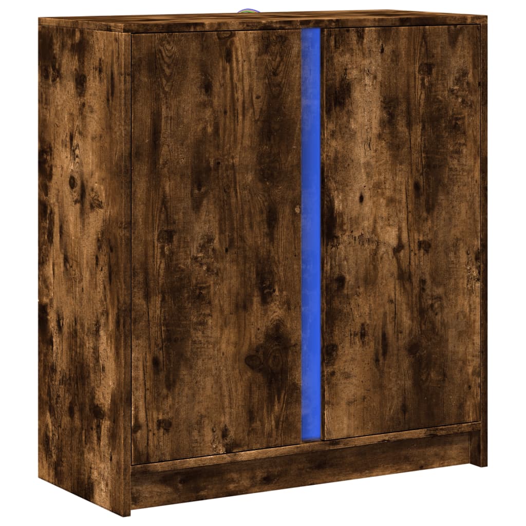 Skänk Med Led 77X34X85 Cm Konstruerat Trä