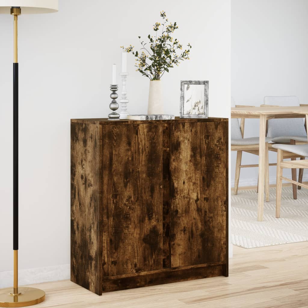 Skänk Med Led 77X34X85 Cm Konstruerat Trä
