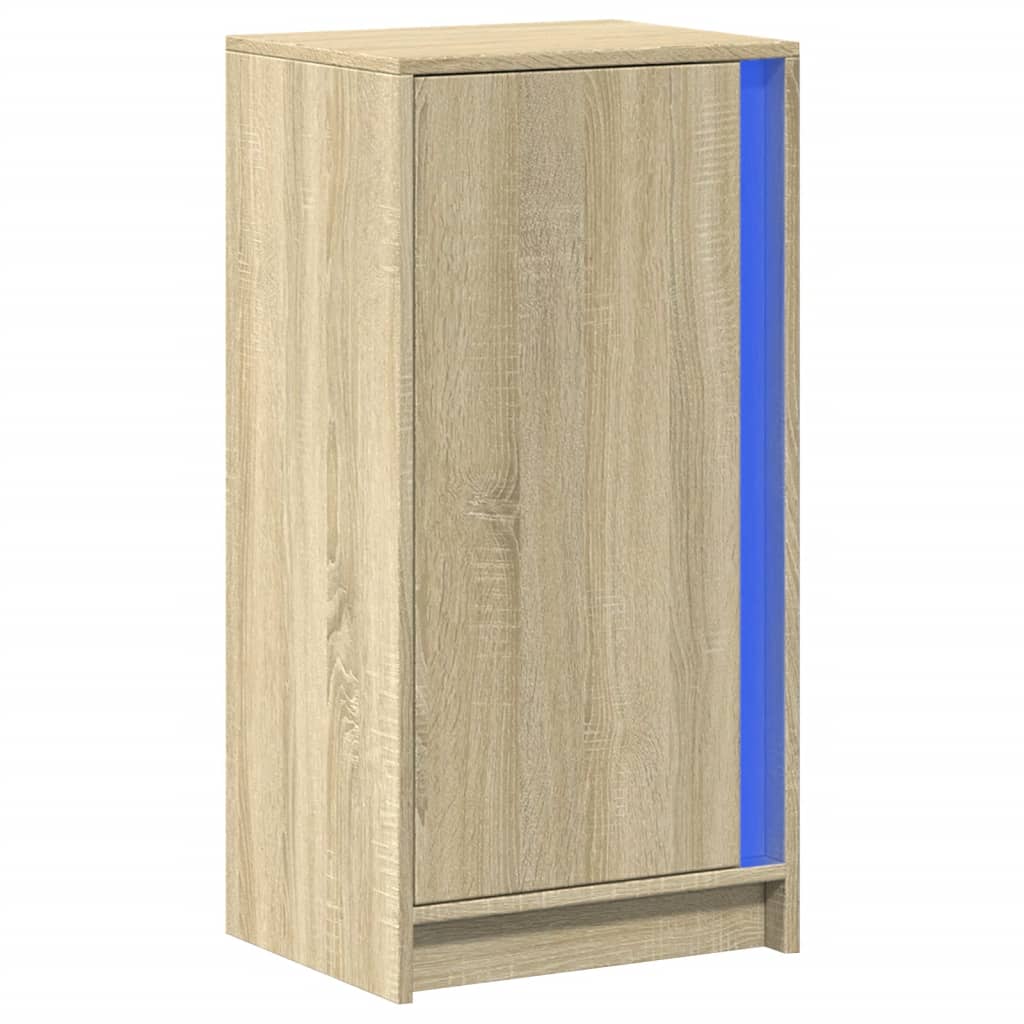 Skänk Med Led Sonoma-Ek 42,5X34X85 Cm Konstruerat Trä