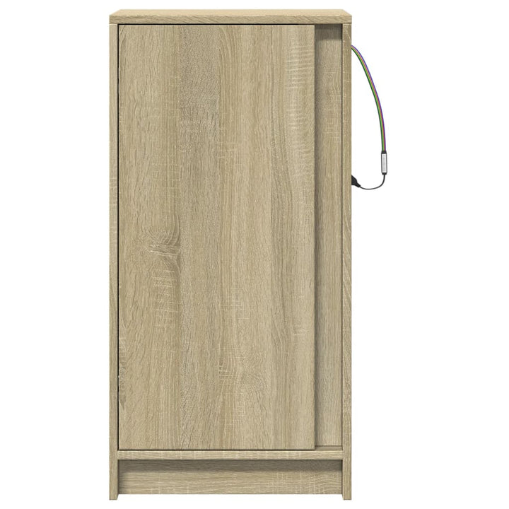 Skänk Med Led Sonoma-Ek 42,5X34X85 Cm Konstruerat Trä