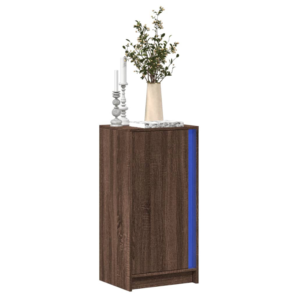 Skänk Med Led Sonoma-Ek 42,5X34X85 Cm Konstruerat Trä
