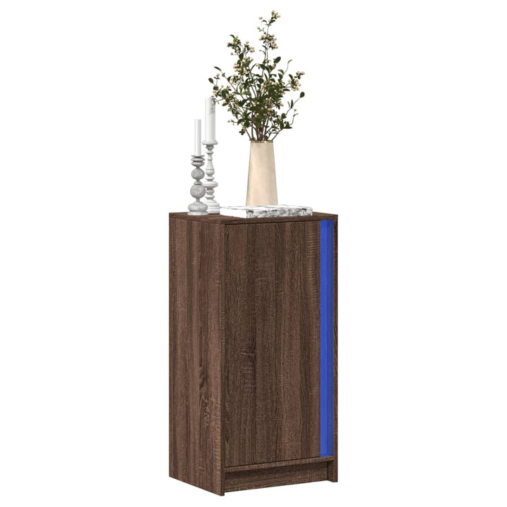 Skänk Med Led Sonoma-Ek 42,5X34X85 Cm Konstruerat Trä