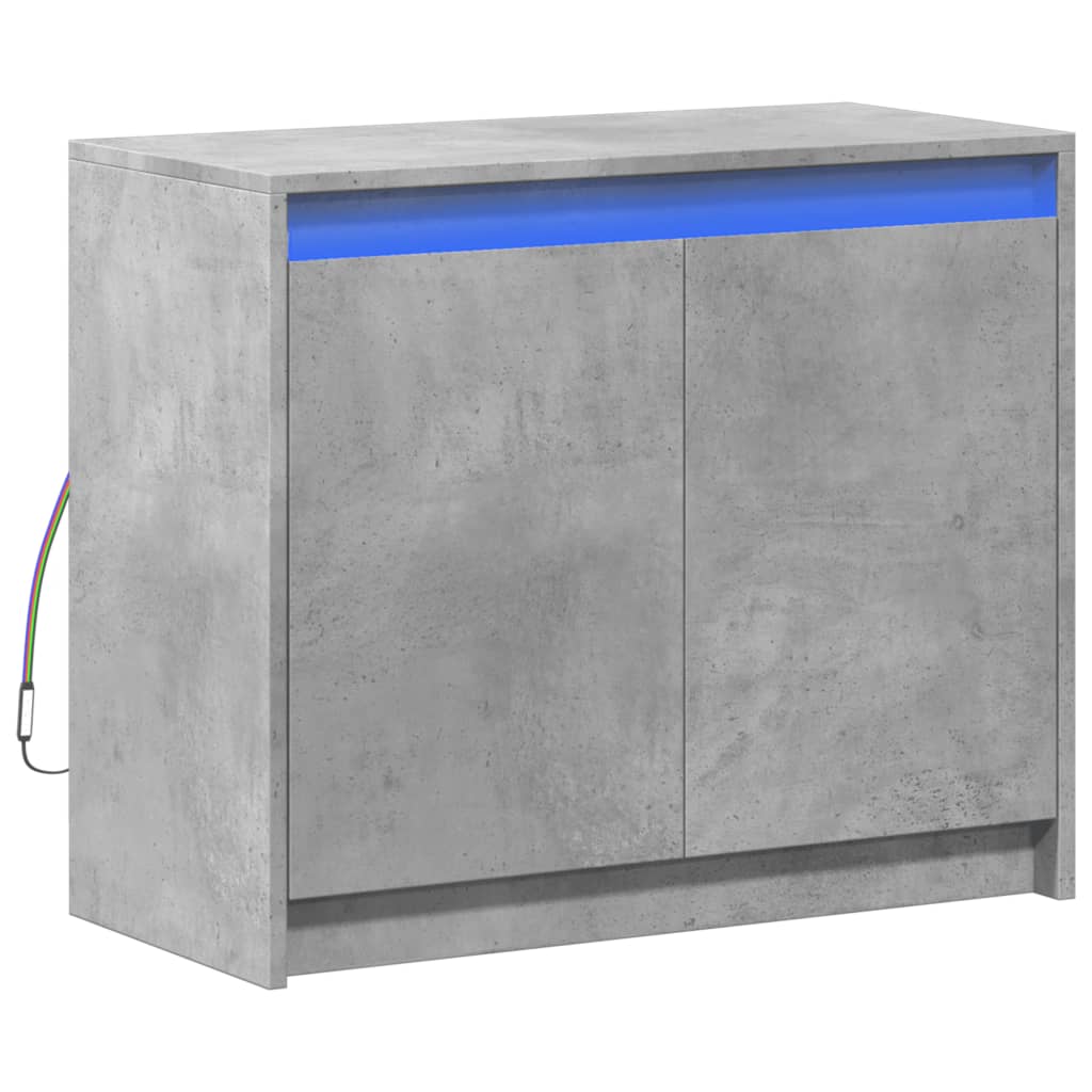 Skänk Med Led 72X34X61 Cm Konstruerat Trä