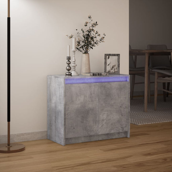 Skänk Med Led 72X34X61 Cm Konstruerat Trä