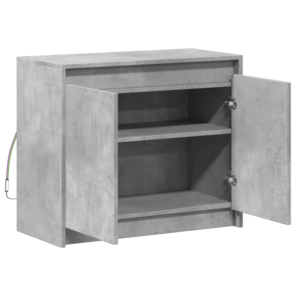 Skänk Med Led 72X34X61 Cm Konstruerat Trä