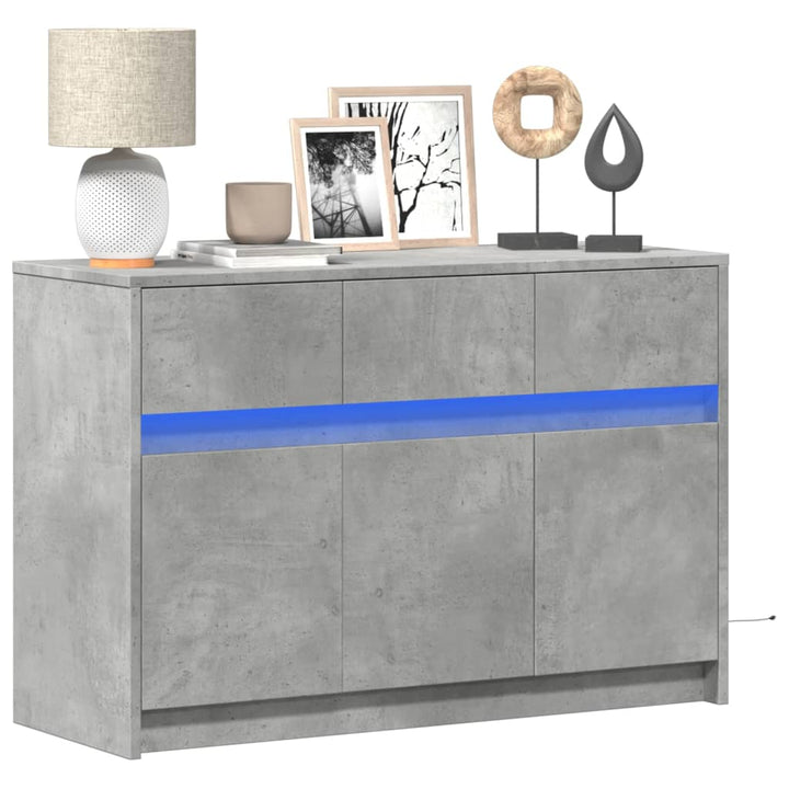 Tv-Bänk Med Leds 91X34X61 Cm Konstruerat Trä