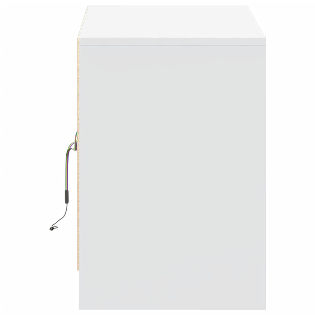 Tv-Bänk Med Leds 100X34X50 Cm Konstruerat Trä