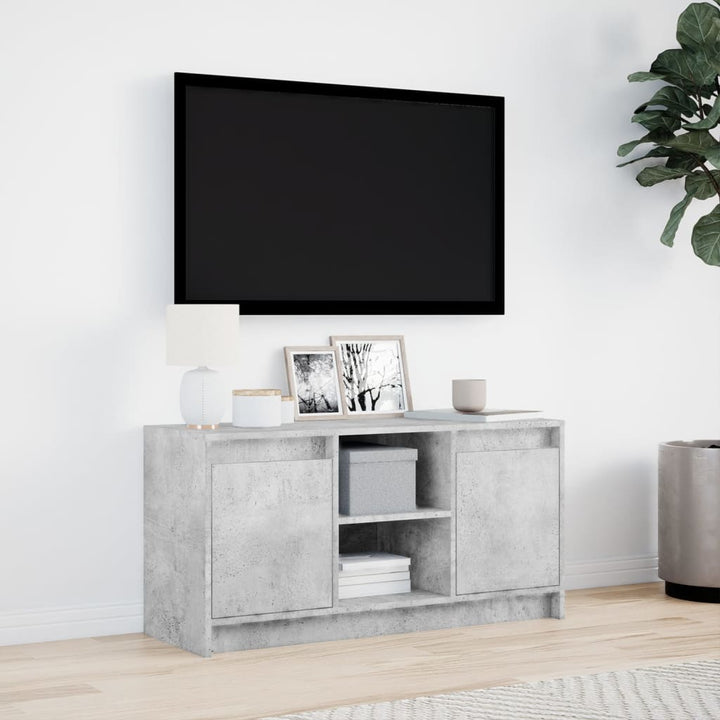 Tv-Bänk Med Leds 100X34X50 Cm Konstruerat Trä