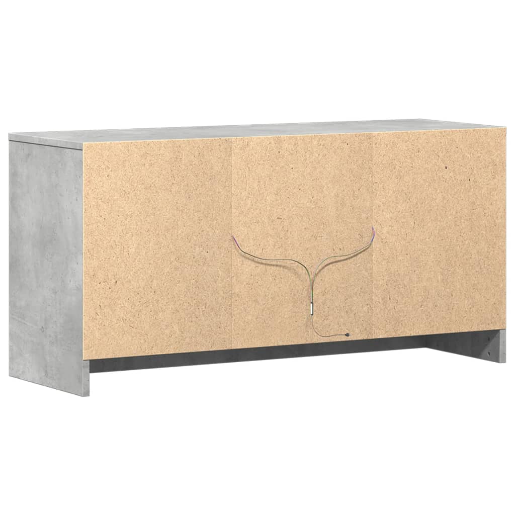 Tv-Bänk Med Leds 100X34X50 Cm Konstruerat Trä