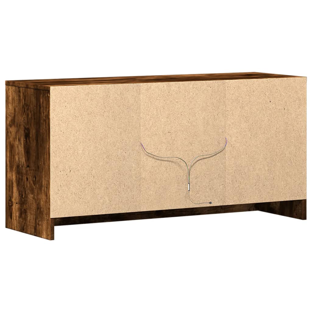Tv-Bänk Med Leds 100X34X50 Cm Konstruerat Trä