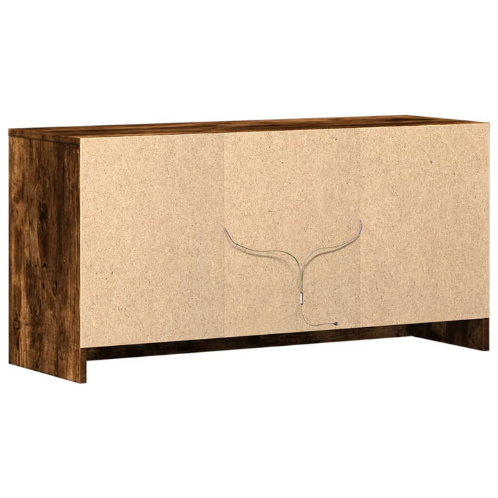 Tv-Bänk Med Leds 100X34X50 Cm Konstruerat Trä