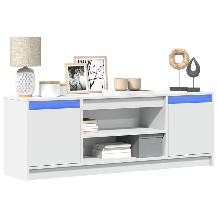 Tv-Bänk Med Leds Sonoma-Ek 139,5X34X50 Cm Konstruerat Trä