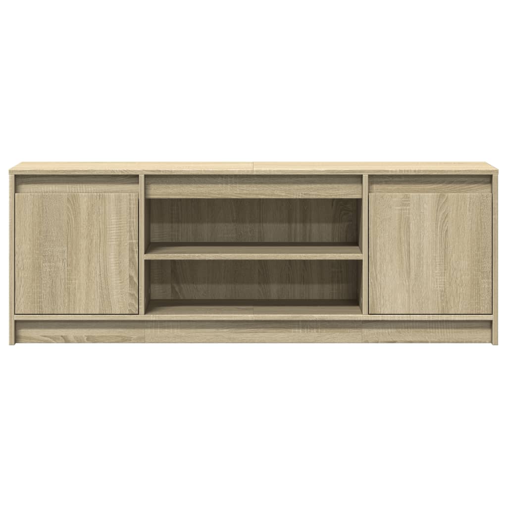 Tv-Bänk Med Leds Sonoma-Ek 139,5X34X50 Cm Konstruerat Trä
