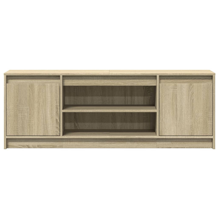 Tv-Bänk Med Leds Sonoma-Ek 139,5X34X50 Cm Konstruerat Trä