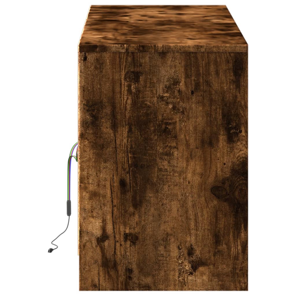 Tv-Bänk Med Leds 139,5X34X50 Cm Konstruerat Trä