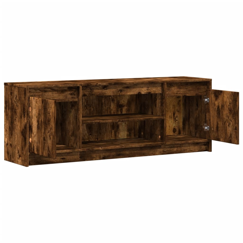 Tv-Bänk Med Leds 139,5X34X50 Cm Konstruerat Trä