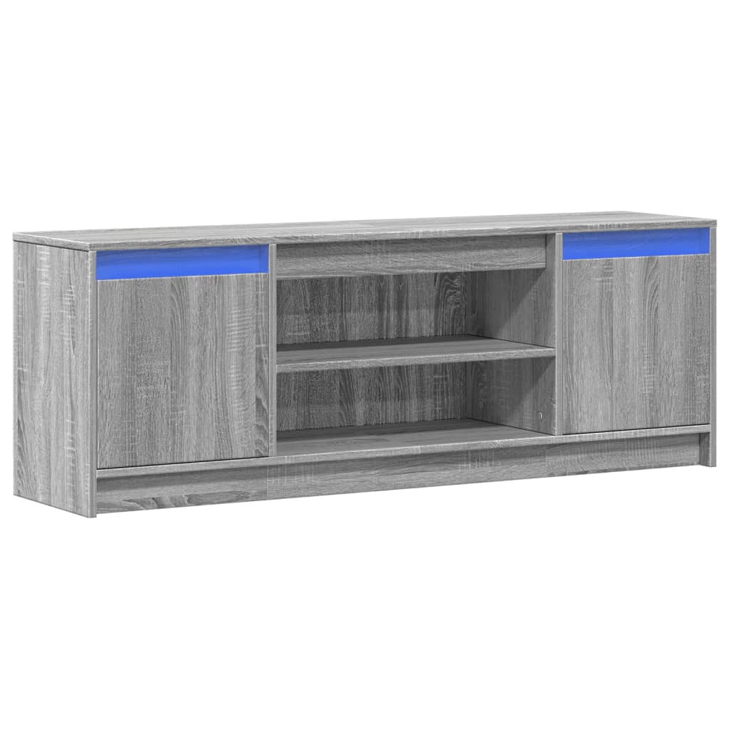 Tv-Bänk Med Leds 139,5X34X50 Cm Konstruerat Trä