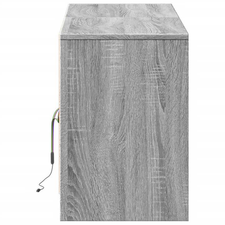 Tv-Bänk Med Leds 139,5X34X50 Cm Konstruerat Trä