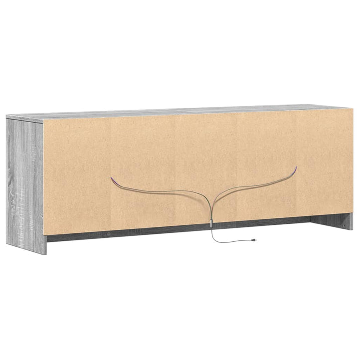 Tv-Bänk Med Leds 139,5X34X50 Cm Konstruerat Trä