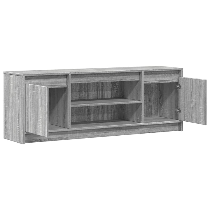 Tv-Bänk Med Leds 139,5X34X50 Cm Konstruerat Trä