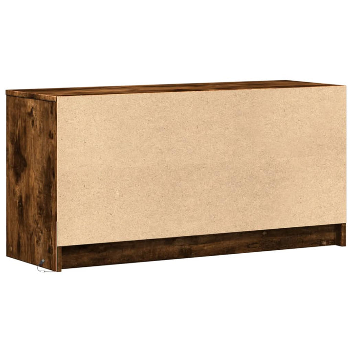Tv-Bänk Med Leds 100X34X50 Cm Konstruerat Trä