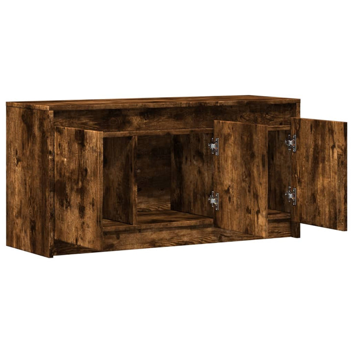 Tv-Bänk Med Leds 100X34X50 Cm Konstruerat Trä