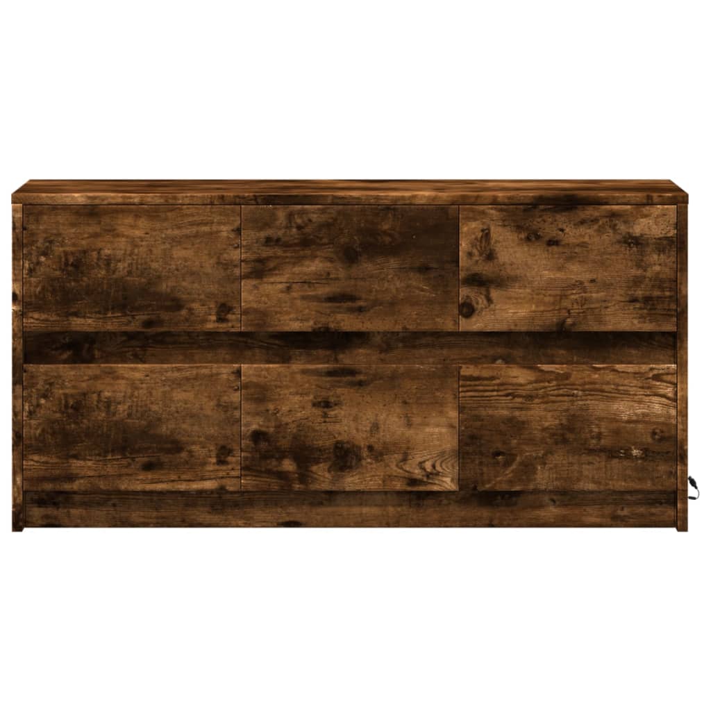 Tv-Bänk Med Leds 100X34X50 Cm Konstruerat Trä