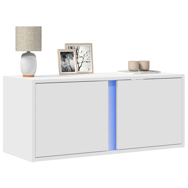 Väggmonterad Tv-Bänk Led 100X31X35 Cm