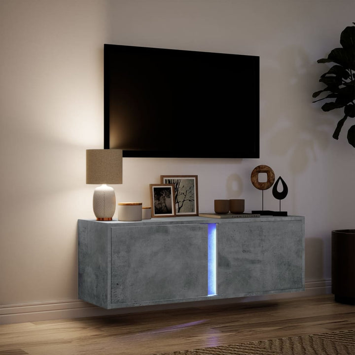Väggmonterad Tv-Bänk Led 100X31X35 Cm