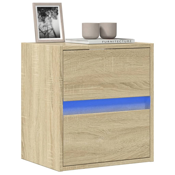 Väggmonterad Tv-Bänk Led 2 St 41X31X45 Cm