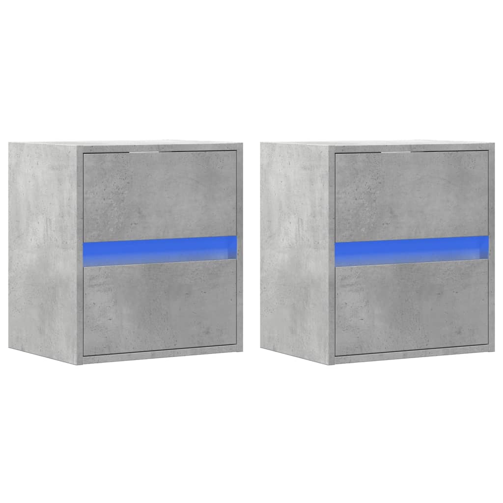 Väggmonterad Tv-Bänk Led 2 St 41X31X45 Cm