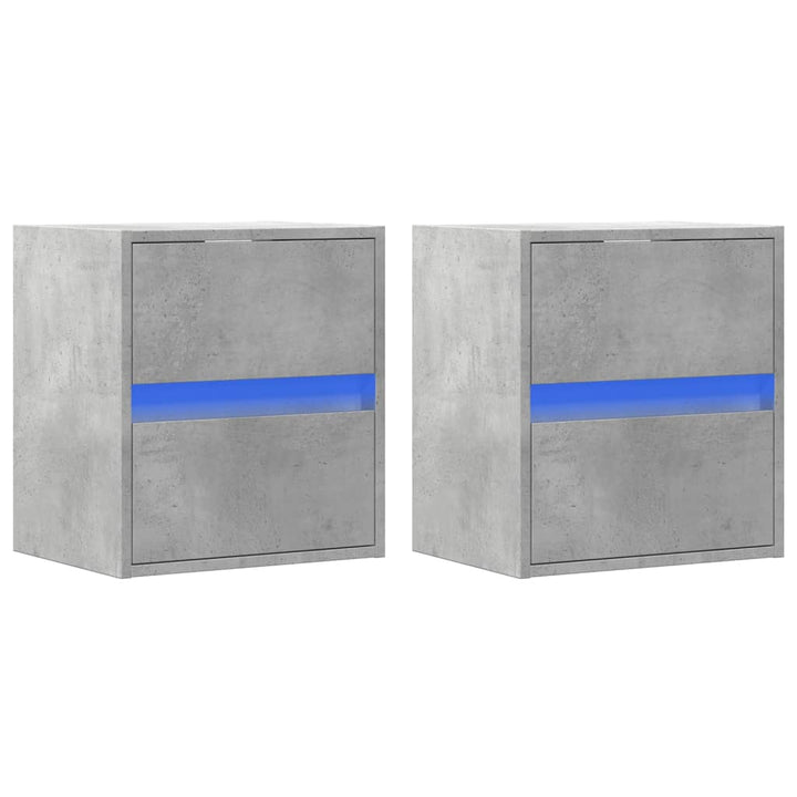 Väggmonterad Tv-Bänk Led 2 St 41X31X45 Cm