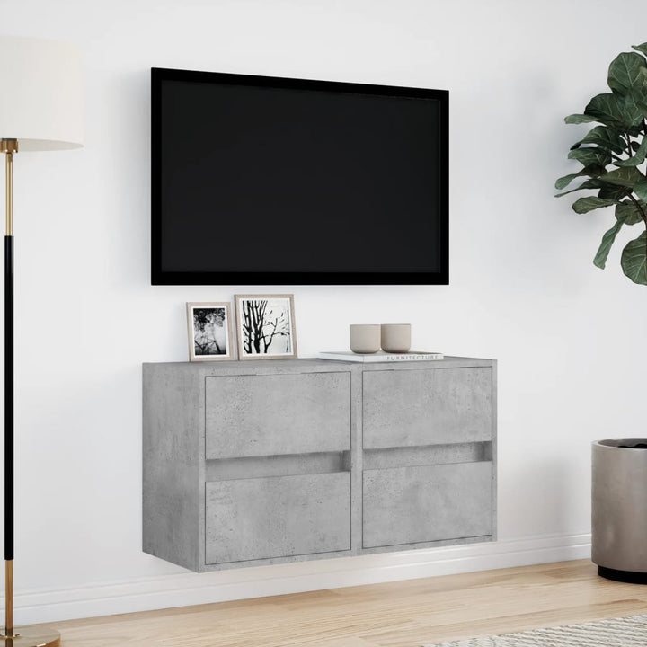 Väggmonterad Tv-Bänk Led 2 St 41X31X45 Cm