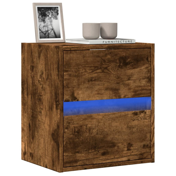 Väggmonterad Tv-Bänk Led 2 St 41X31X45 Cm