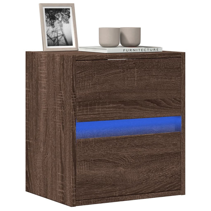 Väggmonterad Tv-Bänk Led 2 St 41X31X45 Cm