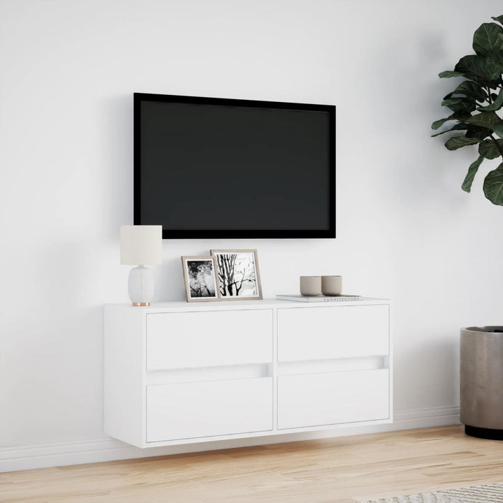 Väggmonterad Tv-Bänk Leds 100X31X45 Cm