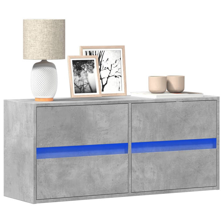Väggmonterad Tv-Bänk Led 2 St 41X31X45 Cm