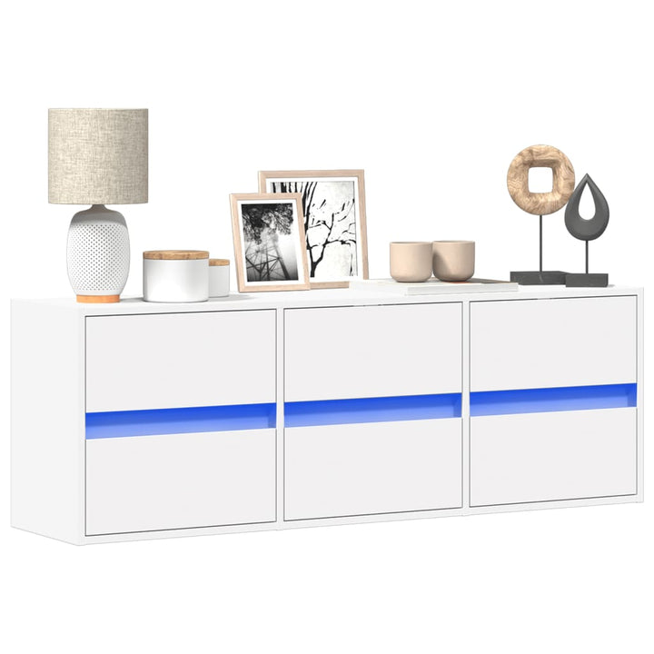 Väggmonterad Tv-Bänk Led 2 St 41X31X45 Cm