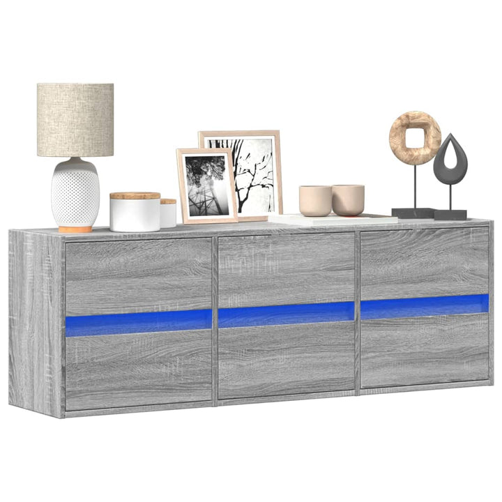 Väggmonterad Tv-Bänk Led 2 St 41X31X45 Cm