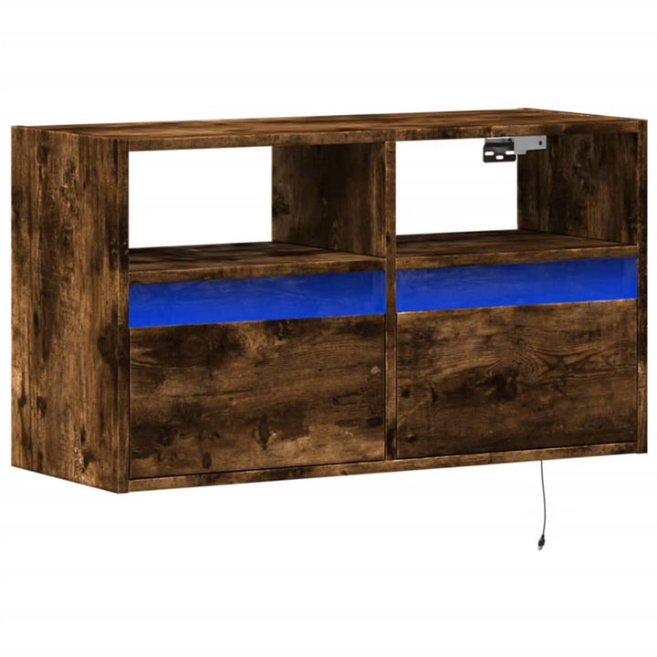 Väggmonterad Tv-Bänk Leds 80X31X45 Cm