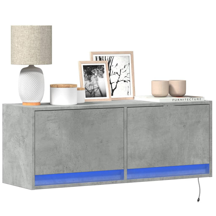 Väggmonterad Tv-Bänk Led 140X31X38 Cm