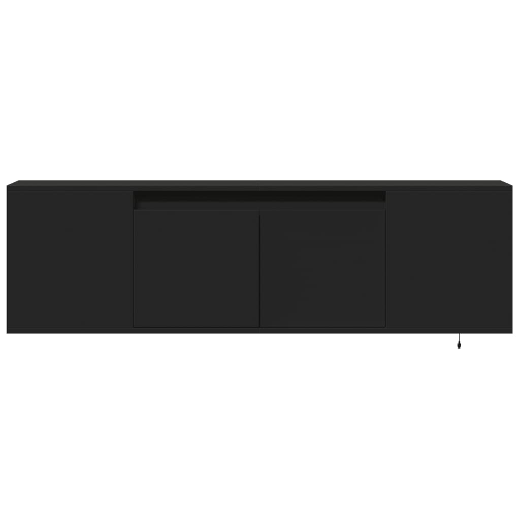 Väggmonterad Tv-Bänk Leds 135X31X39,5 Cm