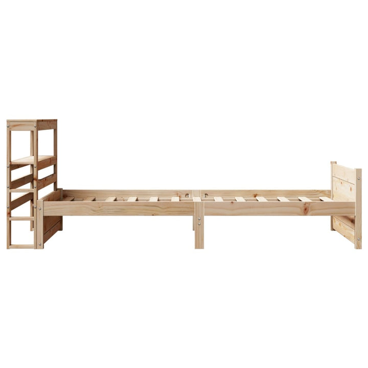 Sängram Med Huvudgavel 75X190 Cm Massivt Furu