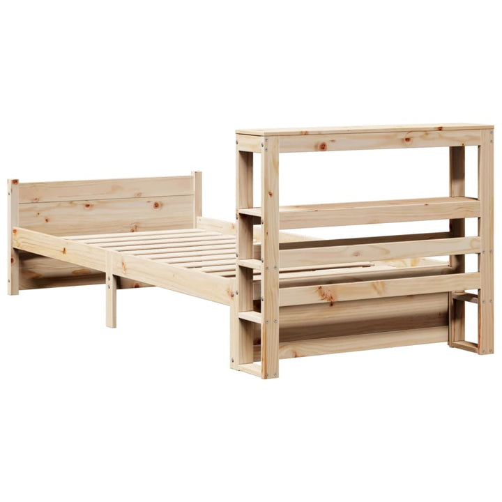 Sängram Med Huvudgavel 75X190 Cm Massivt Furu