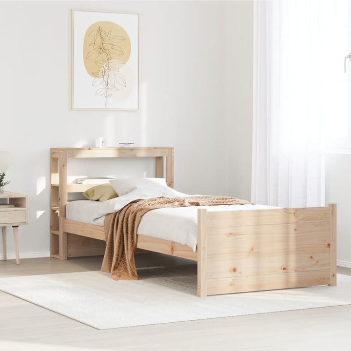 Sängram Med Huvudgavel 75X190 Cm Massivt Furu