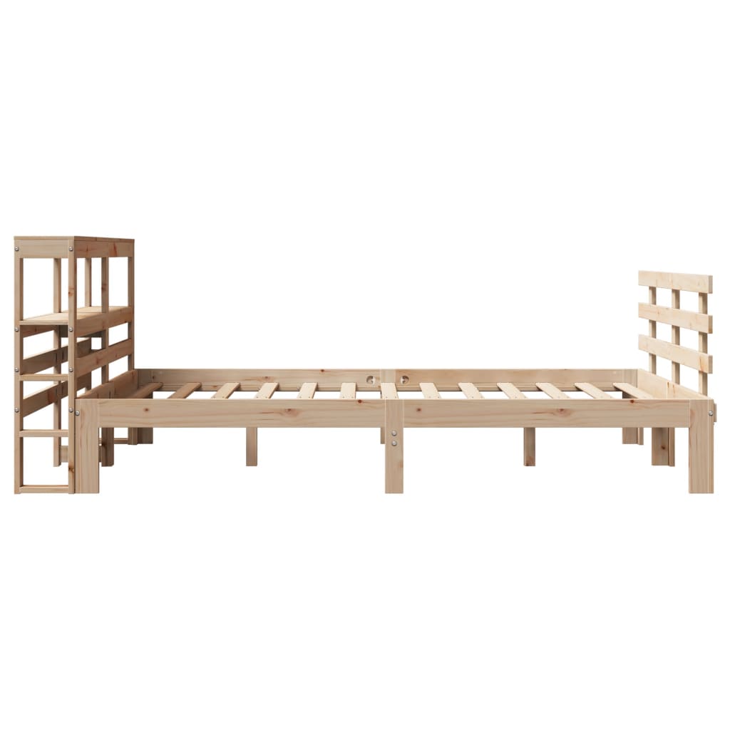 Sängram Med Huvudgavel 140X190 Cm Massiv Furu