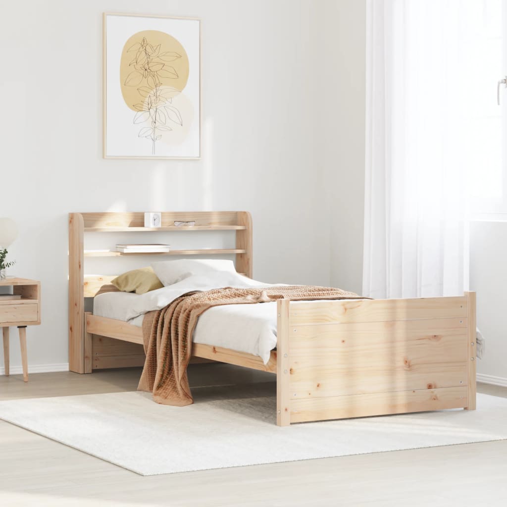 Sängram Med Huvudgavel Massiv Furu