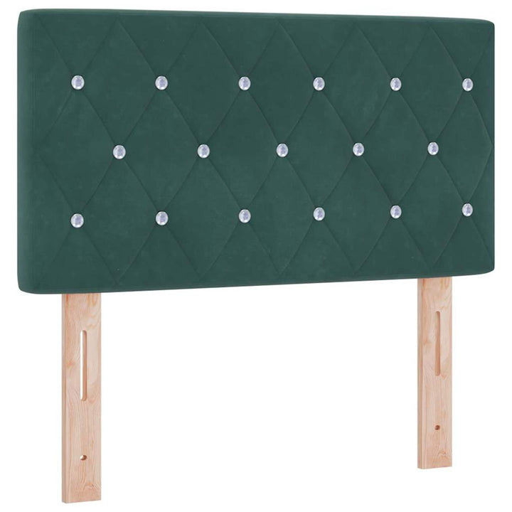 Bäddfjäder Med Madrass Mörkgrön 80 X 200 Cm Sammet